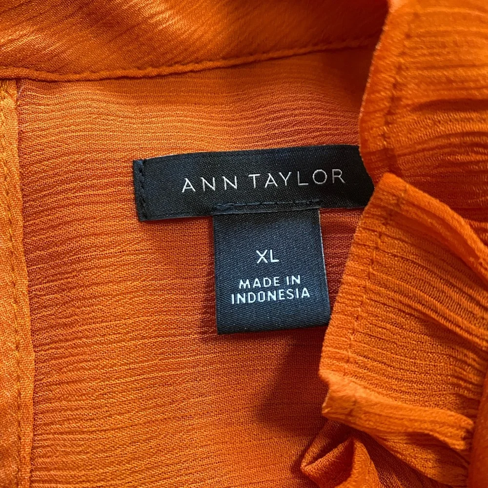Women's Orange Ruffle Top - Picture 4 of 6